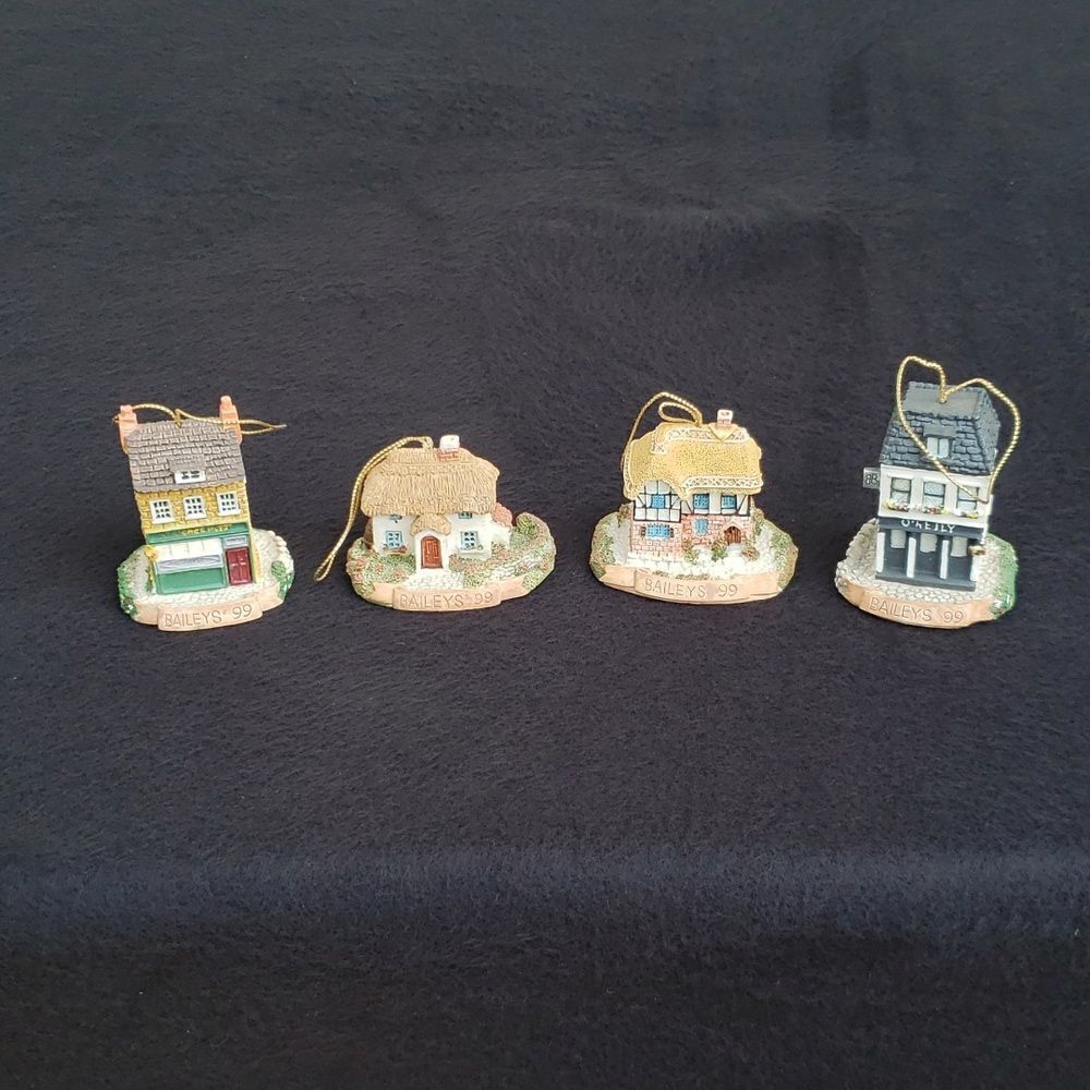 Vtg 1999 Baileys Original Irish Cream Ltd Edition Christmas Ornaments Set of 4
